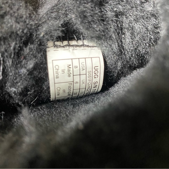 UGG Classic Gem Sparkle Logo Suede Leather Boots - Picture 7 of 8